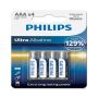 Philips LR03E4B/10 Aaa Battery Ultra Alkaline Box Of 12 Blister P4