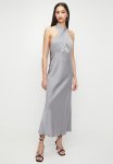 Cross Over Halter Midi Dress - Grey
