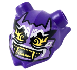 Parts Minifigure Visor Mask Ninjago Oni With Mask Of Hatred With Open Mouth Pattern 35636PB04