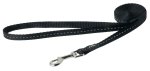 Rogz Utility Small 11MM Nitelife Fixed Dog Lead Reflective Different Colours - Black