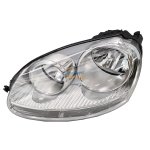 Vw Jetta 5 Golf 5 Headlight With Motor Electric Chrome Left 06-10
