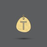 Pebble Initial Diamond Pendant