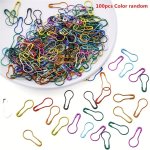 100PCS Colorful Knitting Crochet Locking Stitch Marker Tag Safety Pins Sewing Crafts Clip Needle Accessories Diy Tools