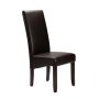 Rex Leather Touch Dining Chair - Litchi Brown