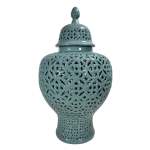 Ginger Jar Lattice Turquoise 33X33X60CM