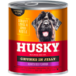 Husky Hearty Beef Flavour Chunks In Jelly Adult Dog Food 775G