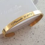 CBA101916 - Personalized Bangle Gold Stainless Steel 5MMX18CM
