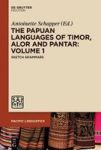 The Papuan Languages Of Timor Alor And Pantar: Volume 1 Pacific Linguistics