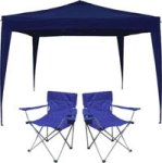 AfriTrail Gazebo & 2x Chair Combo 3x3m in Blue