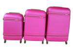 Smte 3 Piece Nexco Travel Luggage Set Pink With Keychain