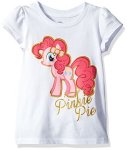 My Little Pony Little Girls' Toddler Pinkie Pie Short-sleeved Puff T-Shirt White 4T