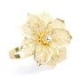 Metal Napkin Rings With Floral Design - 12 Pieces