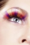 Purple Orange Yellow Glitter Eyelashes