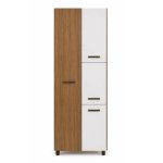 Modern Two-tone Grocery Cupboard Nogueira off White MWBR5900