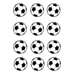 Soccer Ball Stickers Pack Of 12