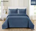 Simon Baker Auckland Quilt Bedspread - Denim Various Sizes - Queen - 250CM X 270CM Bedspread + 2 Pillowcases 50CM X 70CM + 5CM