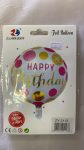 18 Inch Happy Birthday Foil Polka Dot