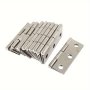 10PCS Premium Stainless Steel Flat Hinges - Polished Finish For Cabinets Windows & Wooden Boxes Essential Home Decor Hardware