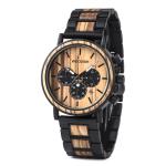 Wooden Stylish Chronograph Military Watch For Men P09-1