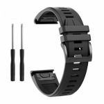 FENIX Killer Deals 22MM Silicone Strap For Garmin 5 6 7-BLACK - Best Bargains Online