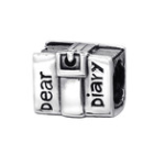 C948-C2867 - 925 Sterling Silver Diary European Charm Bead