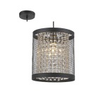 Mesh & Crystal Pendant Light 2 Sizes - Horizontal