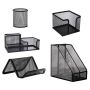 5 Pcs Mesh Desk Organizer Set Office Supplies Set For Office School Home