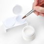 Double Cup Nail Art Soaking Dish With Lids For Mixing Acrylic Powder And Liquid - Perfect For Manicures And Washing Brushes