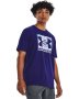 Men's Ua Abc Camo Boxed Logo Short Sleeve - Sonar Blue / LG