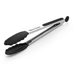 600 Heat Resistant Kitchen Tongs For Cooking With Silicone Tips Maywe Tanso 12-INCH Stainless Steel Locking Cooking Tongs Food T