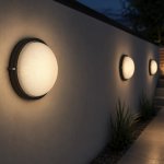 Ellies Illume Series - Large Ac Round Bulkhead - E27 Base White Black - White