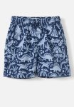 Cotton On Henry Slouch Short - In The Navy dusk Blue reverse Dino Yardage