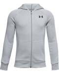 Boys' Ua Rival Cotton Full Zip Hoodie - Mod Gray Light HEATHER-011 Ysm
