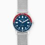 Skagen Fisk Silver Round Stainless Steel Mesh Men's Watch SKW6668