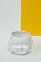 Buddha Head Pot Cover - White