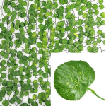 12 Strands Artificial Vine Leaves Hanging Green Leaves - Malus Spectabilis