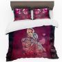 Pink Kissing Skulls Duvet Cover Set King