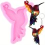 1pc Glossy Resin Hummingbird Silicone Mold Epoxy Resin Birds Craft Keychain Pendant Silicone Mould Polymer Clay Craft DIY Necklace Pendant Jewelry Making Molds
