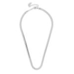 Silver Flat Snake Choker Necklace