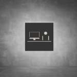 Office Sign D02 - Black - Powder Coated Aluminum