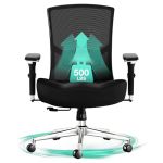 Big And Tall Office Chair 500LBS Ergonomic Oversize Mesh Desk Chair Heavy Duty High Back Computer Chair With Wide Thick Seat Cus