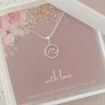 Sienna 925 Sterling Silver Wave Necklace Size: 12MM On A 45CM Rolo Chain