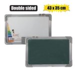 Dual-surface Dry Wipe And Chalk Board 45X35 Cm For Teaching