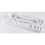 Multi-plug Extension Cord 4X3 & 2X2 Pin 2X Schuko 5M