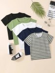 5PCS Comfy T-shirts For Boys - Cool Lightweight And Comfy Summer Clothes