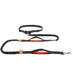 Bungee Dog Leash For Running Hands-free Reflective Leash With Adjustable Waist Belt Padded Handle 5.4-7.9 Ft