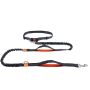 Bungee Dog Leash For Running Hands-free Reflective Leash With Adjustable Waist Belt Padded Handle 5.4-7.9 Ft