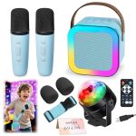 MINI Karaoke Machine With 2 Wireless Microphones For Kids Portable Karaoke Machine For Kids Kids Karaoke Machine Toys For Girls