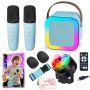 MINI Karaoke Machine With 2 Wireless Microphones For Kids Portable Karaoke Machine For Kids Kids Karaoke Machine Toys For Girls Boys Gifts For Home