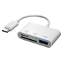 Card Reader USB Type C Mobile Card Reader For Sd Microsd White
